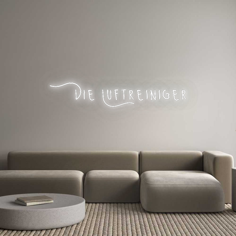 Konfigurator - Neon LED Flex - Personalisierter Indoor Schriftzug Die Luftreini...