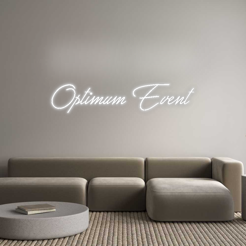 Configurateur - Neon LED Flex - Enseigne néon intérieure personnalisée Optimum Event