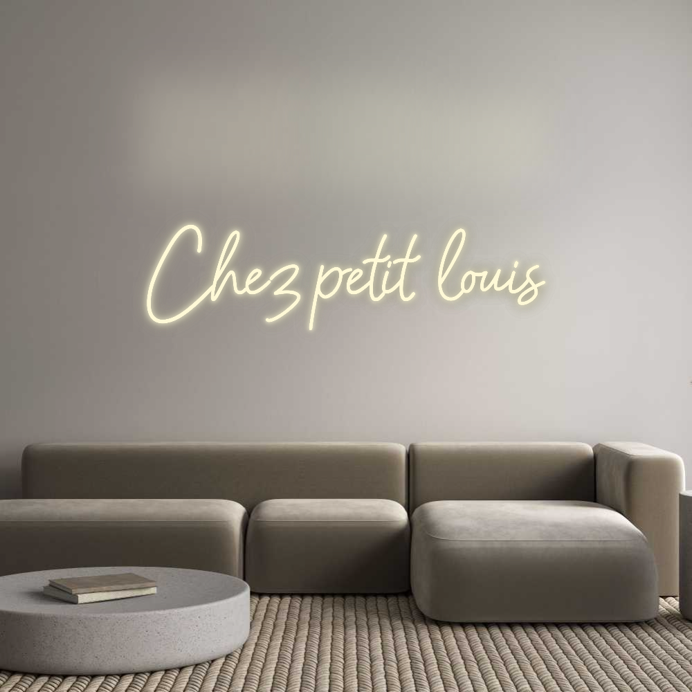 Configurateur - Neon LED Flex - Enseigne néon intérieure personnalisée Chez petit lo...