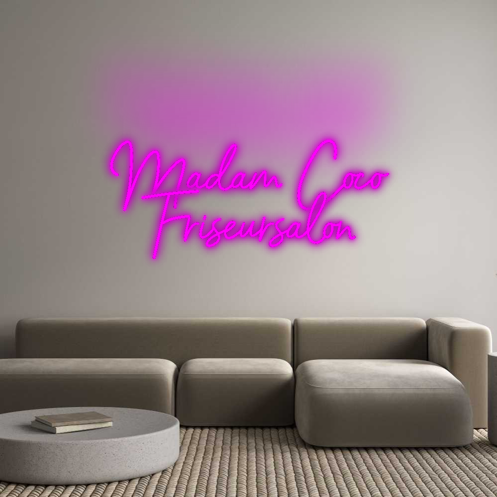 Konfigurator - Neon LED Flex - Personalisierter Indoor Schriftzug Madam Coco
F...