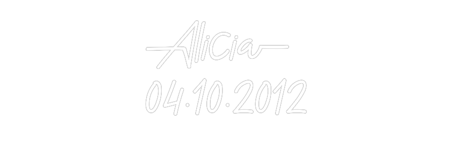 Konfigurator - Neon LED Flex - Personalisierter Indoor Schriftzug Alicia 
04.1...