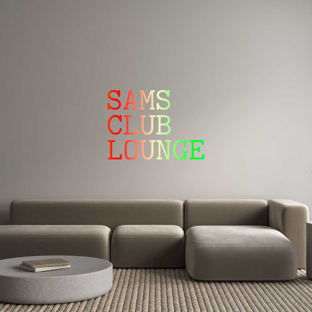 Konfigurator - Neon LED Flex - Personalisierter Indoor Schriftzug SAMS
CLUB
L...