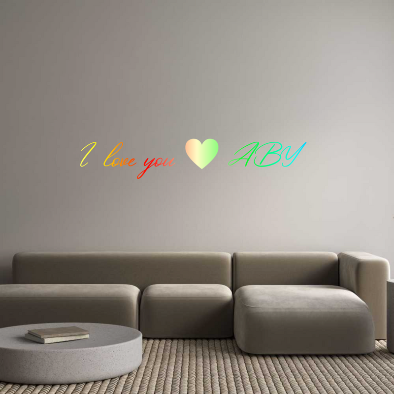 Configurateur - Neon LED Flex - Enseigne néon intérieure personnalisée I love you ❤️...