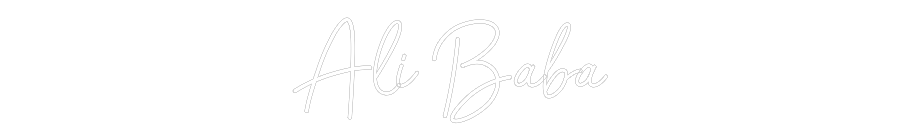 Konfigurator - Neon LED Flex - Personalisierter Indoor Schriftzug Ali Baba