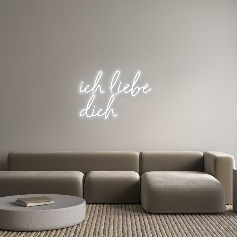 Konfigurator - Neon LED Clip - Personalisierter Indoor Schriftzug ich liebe 
d...