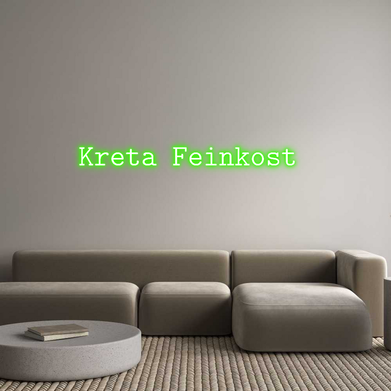 Konfigurator - Neon LED Liquid Acryl - Personalisierter Indoor & Outdoor Schriftzug Kreta Feinkost