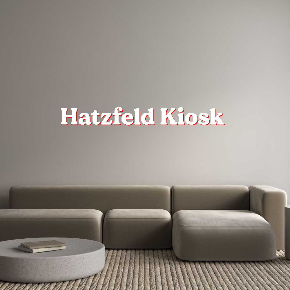 Konfigurator - Personalisierte Leuchtreklame & Leuchtbuchstaben Hatzfeld Kiosk