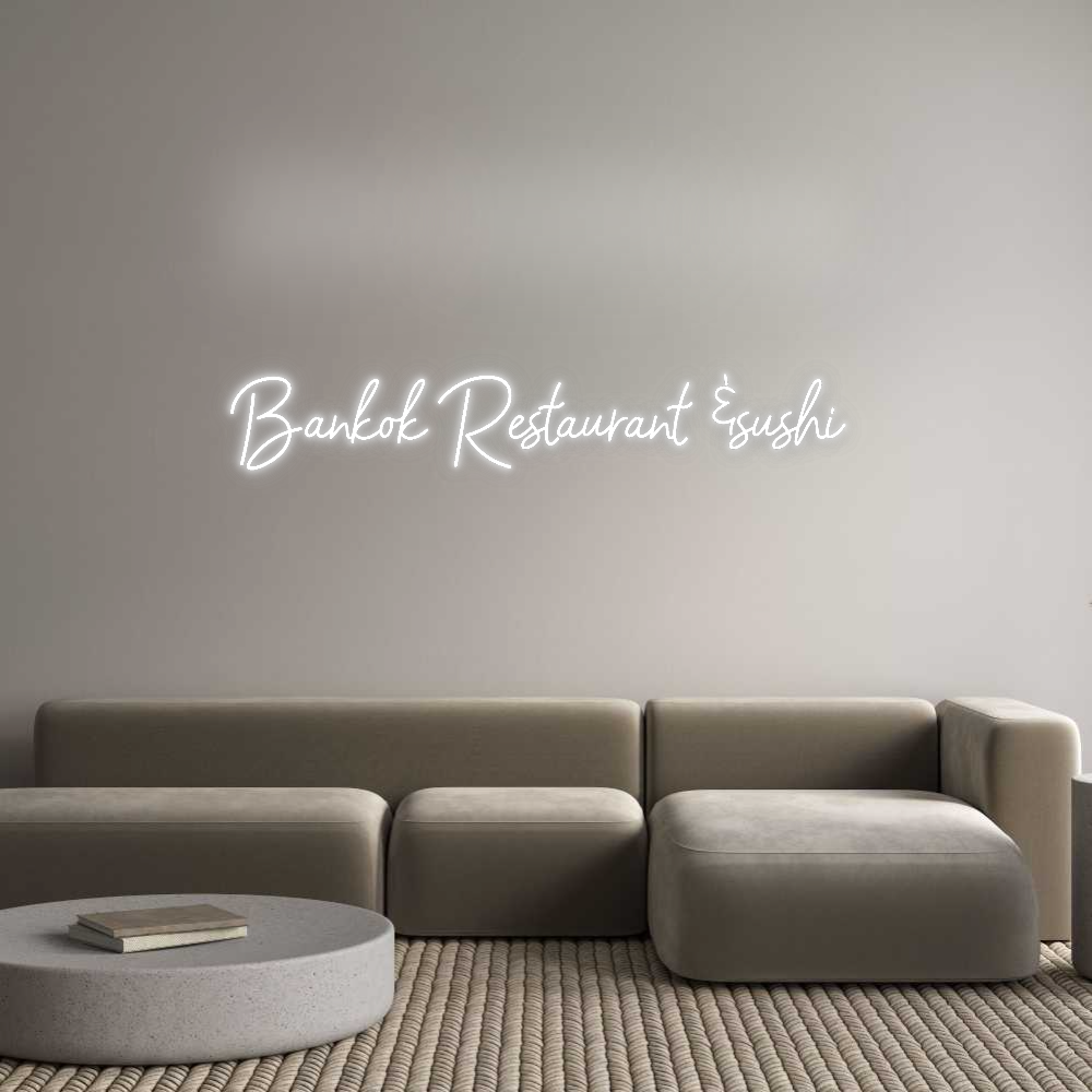 Konfigurator - Neon LED Flex - Personalisierter Indoor Schriftzug Bankok Restau...