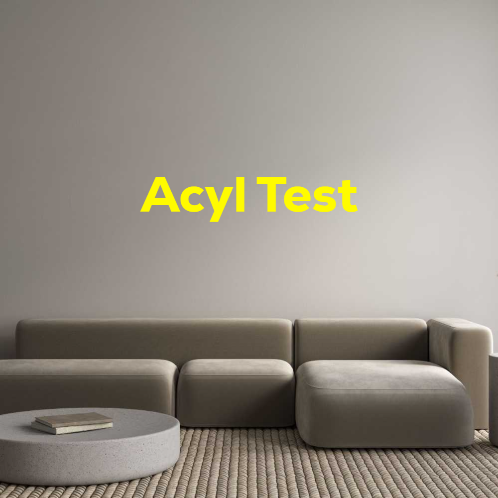 Konfigurator - Personalisierte Leuchtreklame & Leuchtbuchstaben Acyl Test