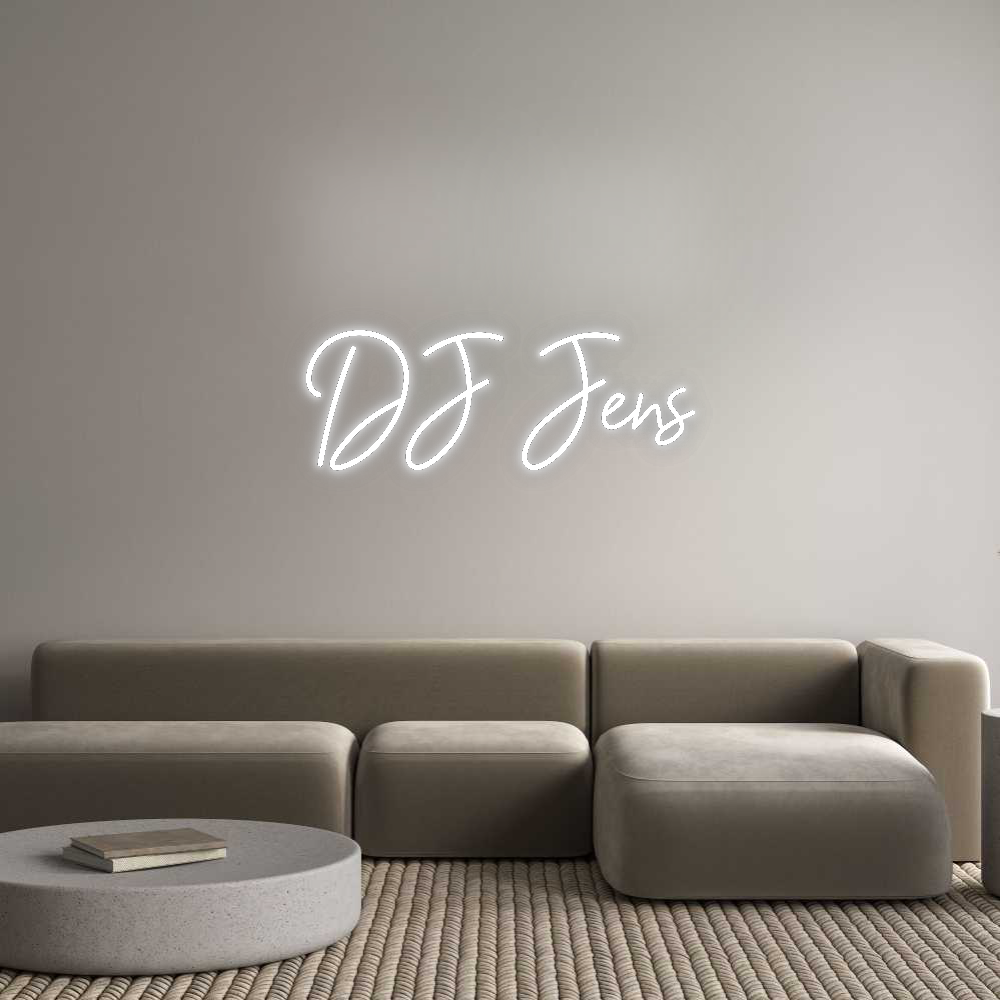 Konfigurator - Neon LED Flex - Personalisierter Indoor Schriftzug DJ Jens