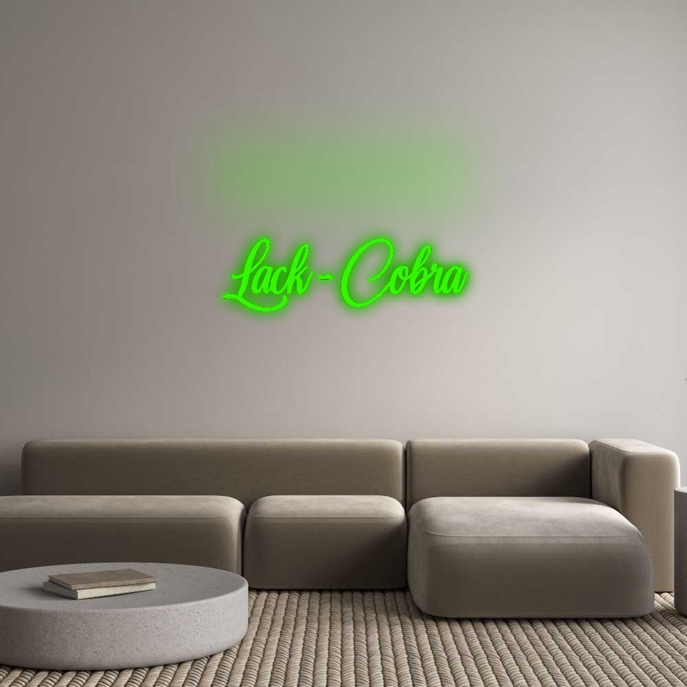 Konfigurator - Neon LED Clip - Personalisierter Indoor Schriftzug Lack-Cobra