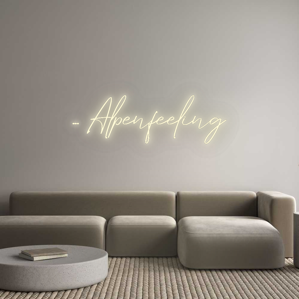 Konfigurator - Neon LED Flex - Personalisierter Indoor Schriftzug ... Alpenfeel...