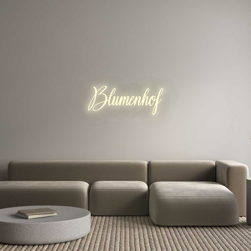 Konfigurator - Neon LED Liquid Acryl - Personalisierter Indoor & Outdoor Schriftzug Blumenhof