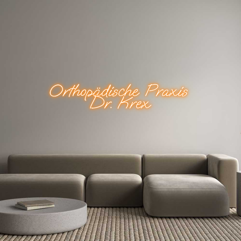 Konfigurator - Neon LED Flex - Personalisierter Indoor Schriftzug Orthopädische...