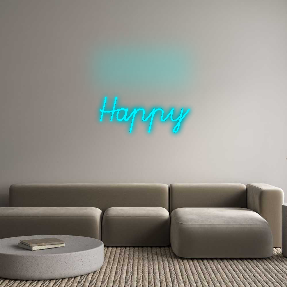 Konfigurator - Neon LED Clip - Personalisierter Indoor Schriftzug Happy