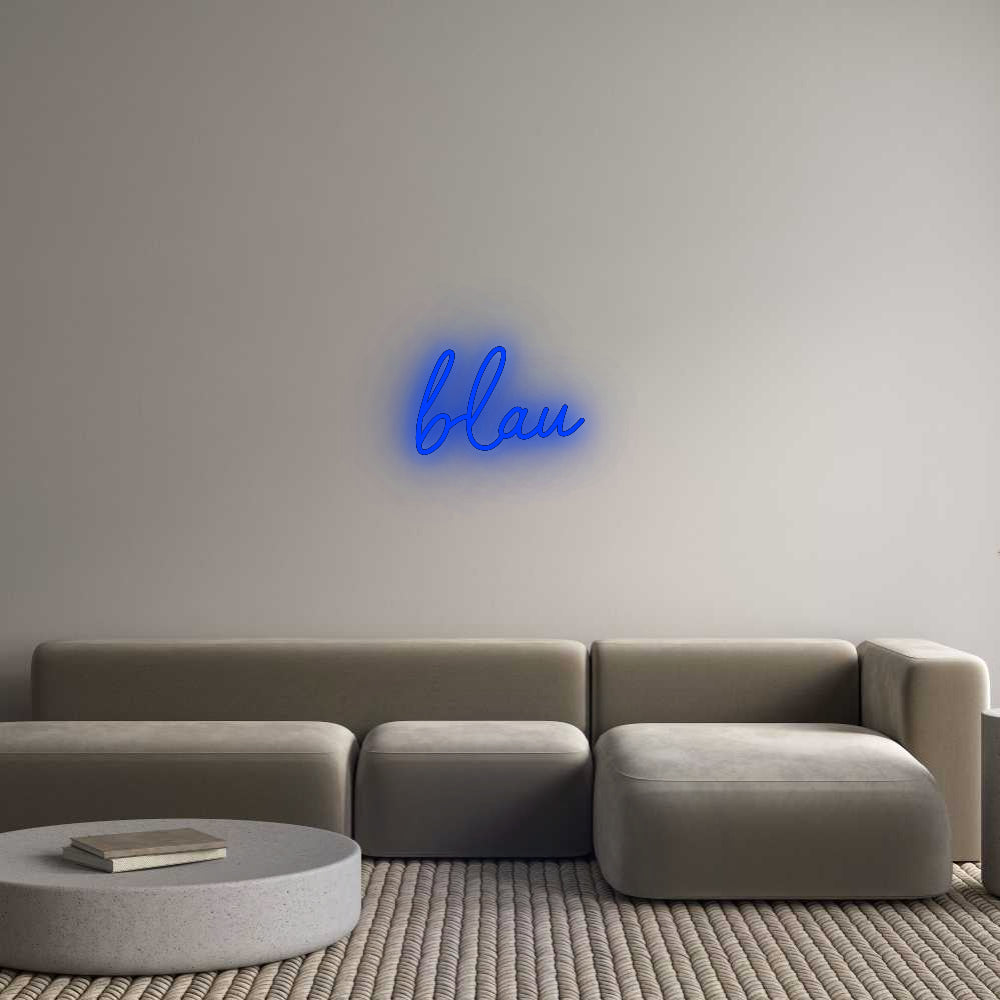 Konfigurator - Neon LED Flex - Personalisierter Indoor Schriftzug blau