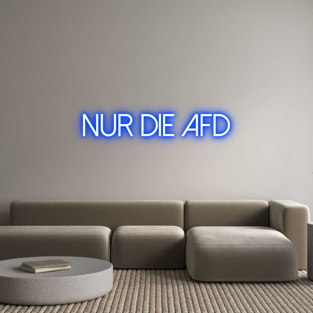 Konfigurator - Neon LED Liquid Acryl - Personalisierter Indoor & Outdoor Schriftzug Nur die AfD