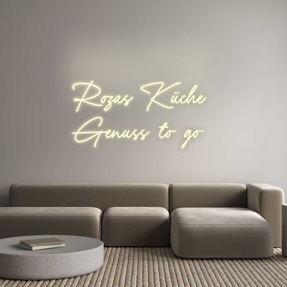 Konfigurator - Neon LED Liquid Acryl - Personalisierter Indoor & Outdoor Schriftzug Rozas Küche 
...