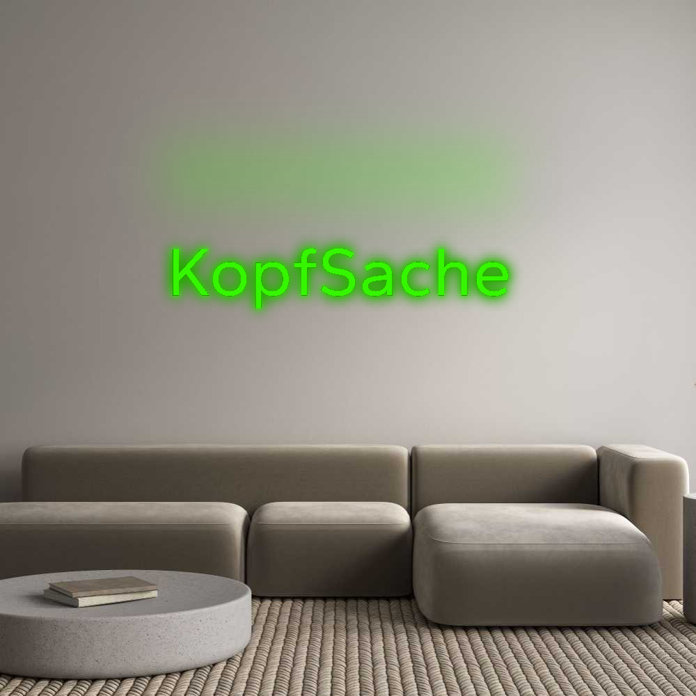 Konfigurator - Neon LED Flex - Personalisierter Indoor Schriftzug KopfSache