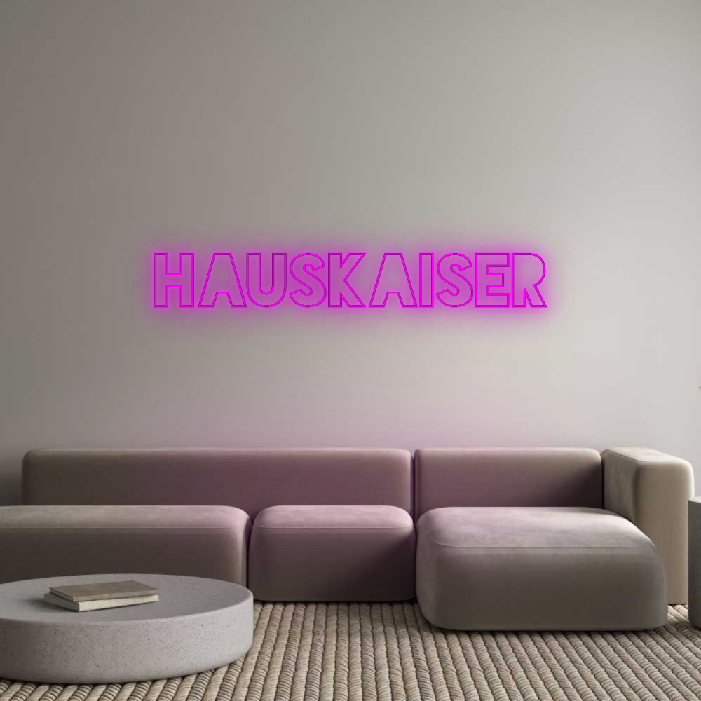 Konfigurator - Neon LED Liquid Acryl - Personalisierter Indoor & Outdoor Schriftzug HausKaiser
