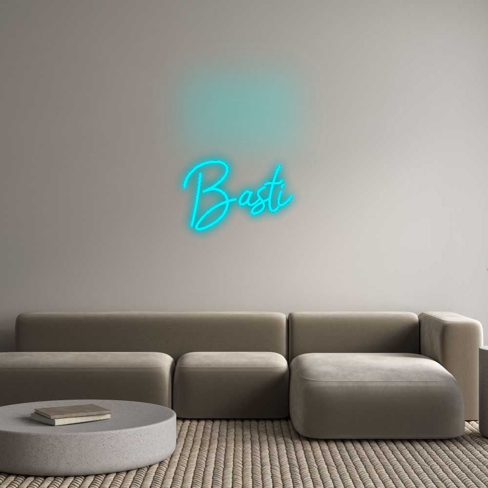 Konfigurator - Neon LED Flex - Personalisierter Indoor Schriftzug Basti