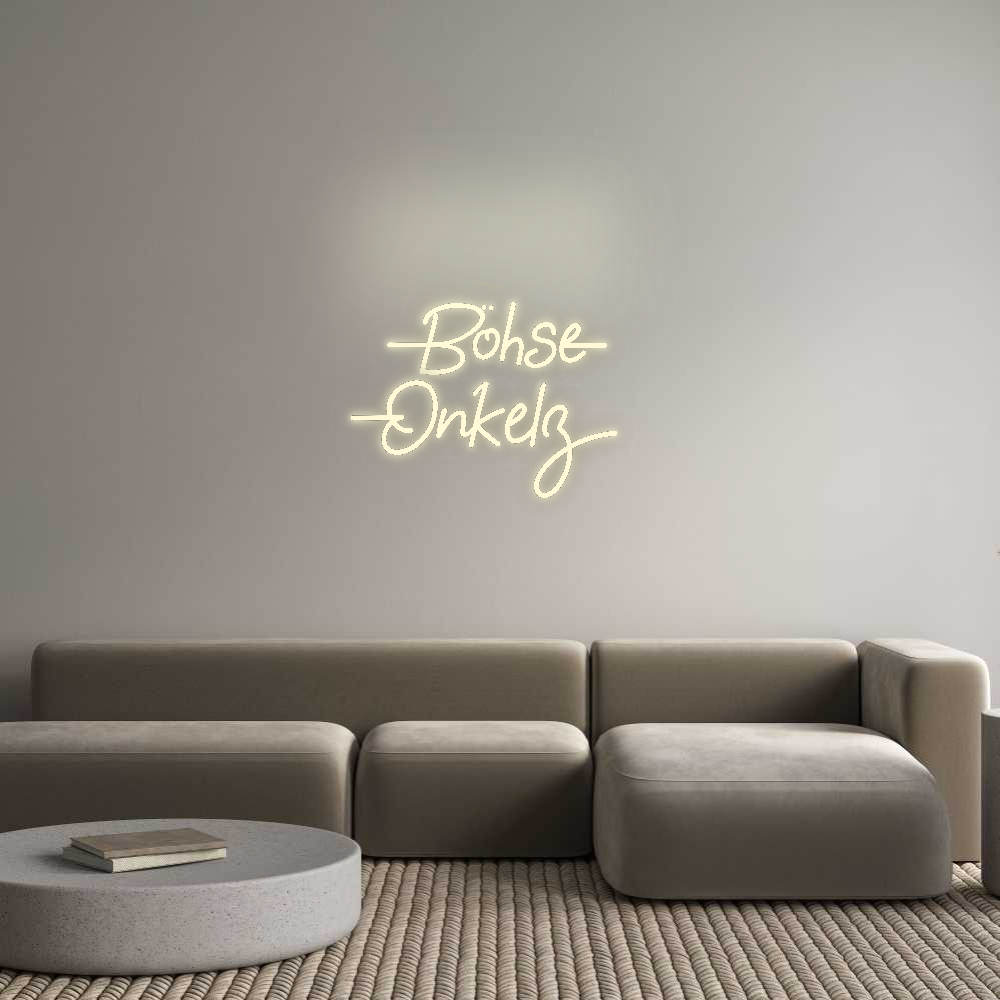 Konfigurator - Neon LED Flex - Personalisierter Indoor Schriftzug Böhse
Onkelz