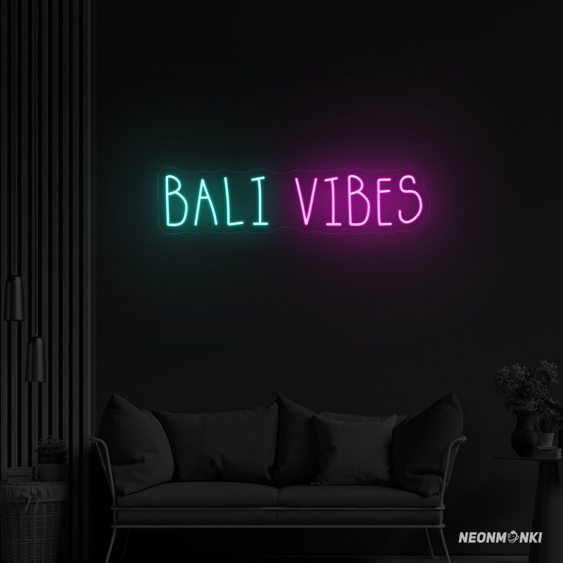 Bali Vibes- Dein Neon LED Travel in Türkis und Pink – Leuchtende Wanddeko ohne Kompromisse