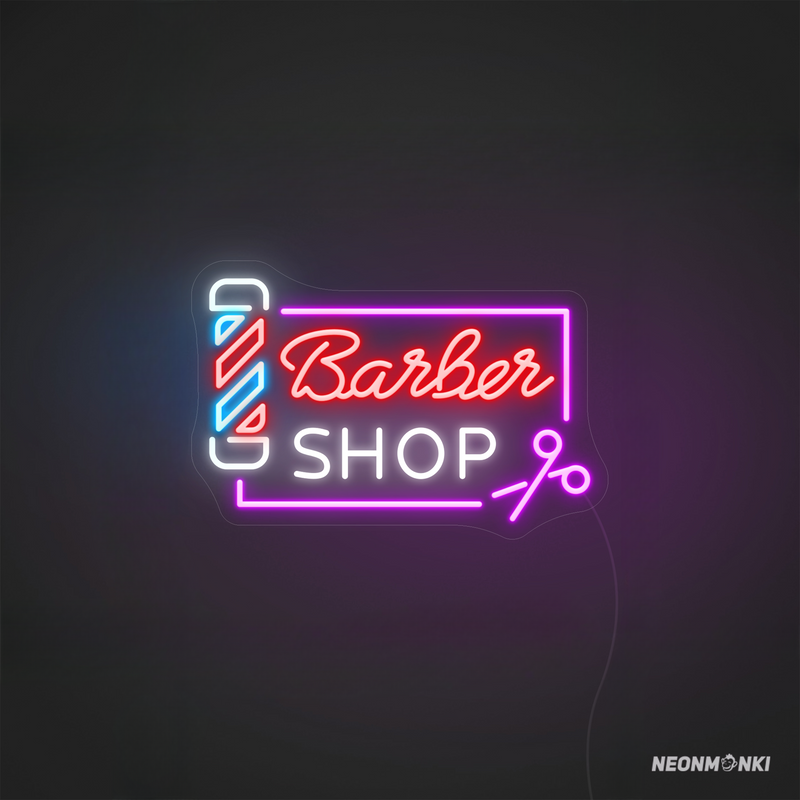 LED Schriftzug "Barbershop" – Hochwertiges LED Neon Schild