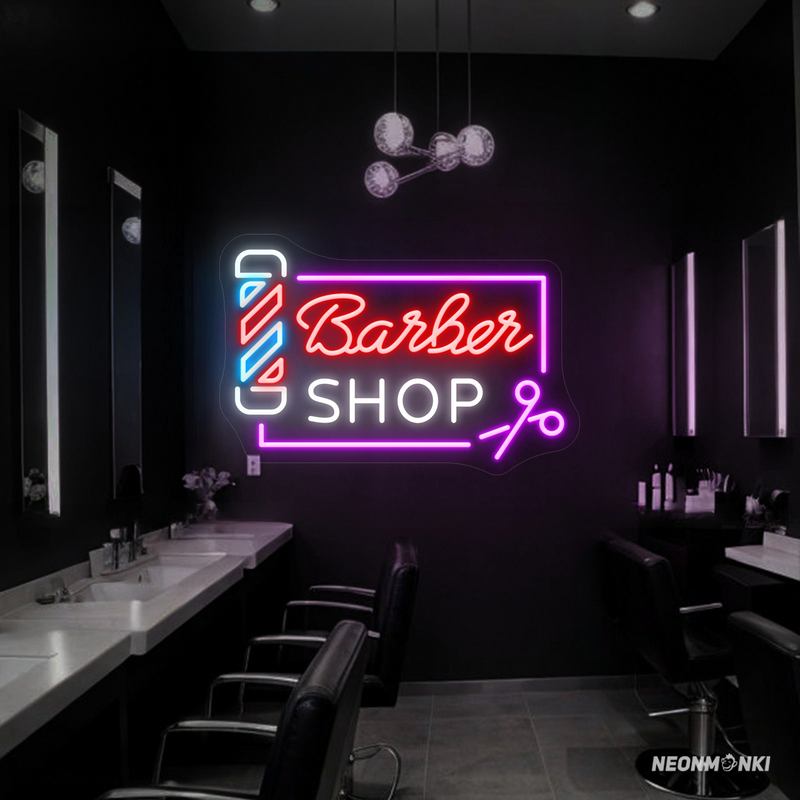 LED Schriftzug "Barbershop" – Hochwertiges LED Neon Schild