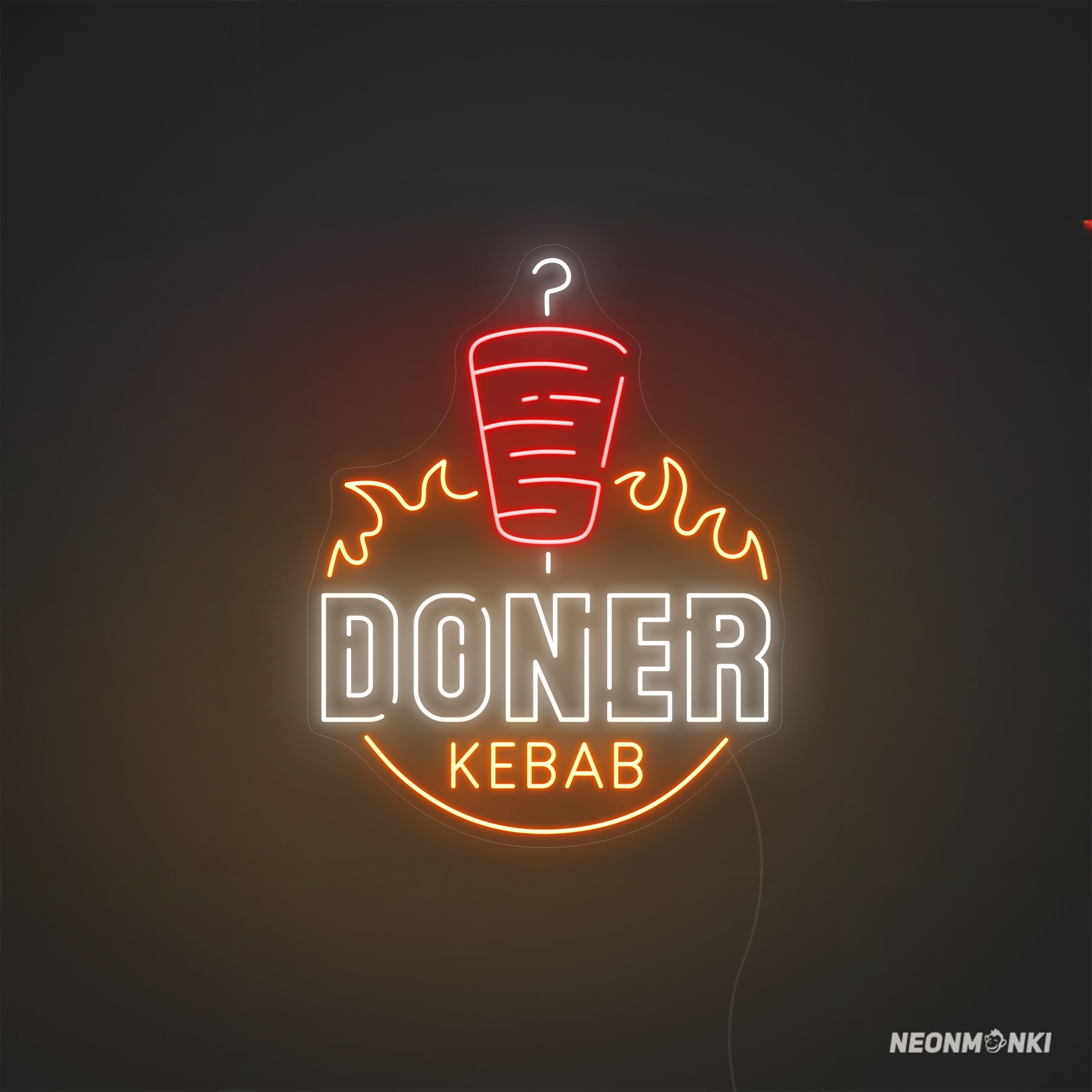 LED Logo Döner Kebab Neon LED Leuchtschild für Imbiss - NEONMONKI