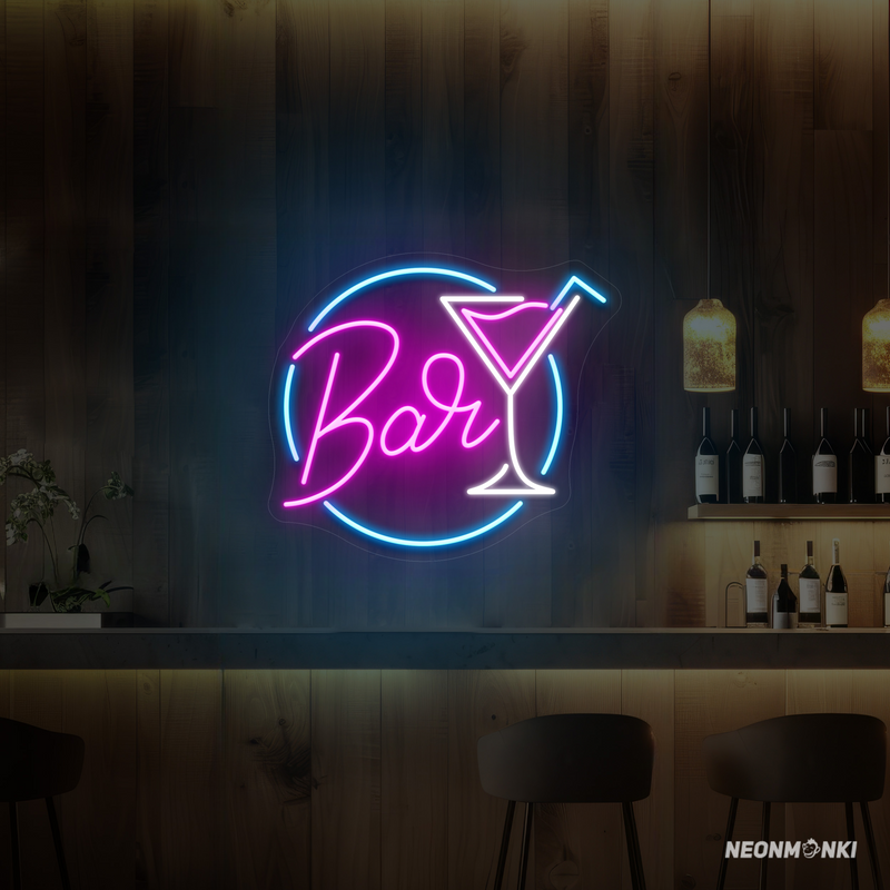 Cocktailbar schriftzug "Bar" Hingucker LED Neon Schilder