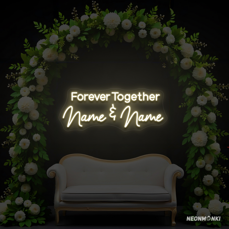 "Forever Together" – Dein personalisiertes Neon LED Leuchtschild mit Namen