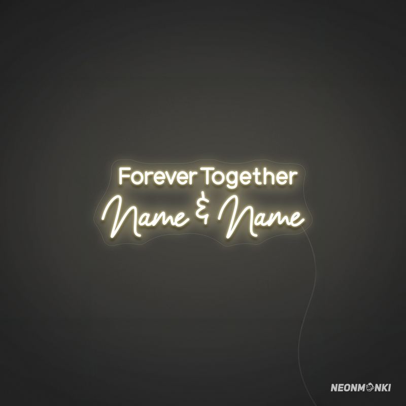 "Forever Together" – Dein personalisiertes Neon LED Leuchtschild mit Namen