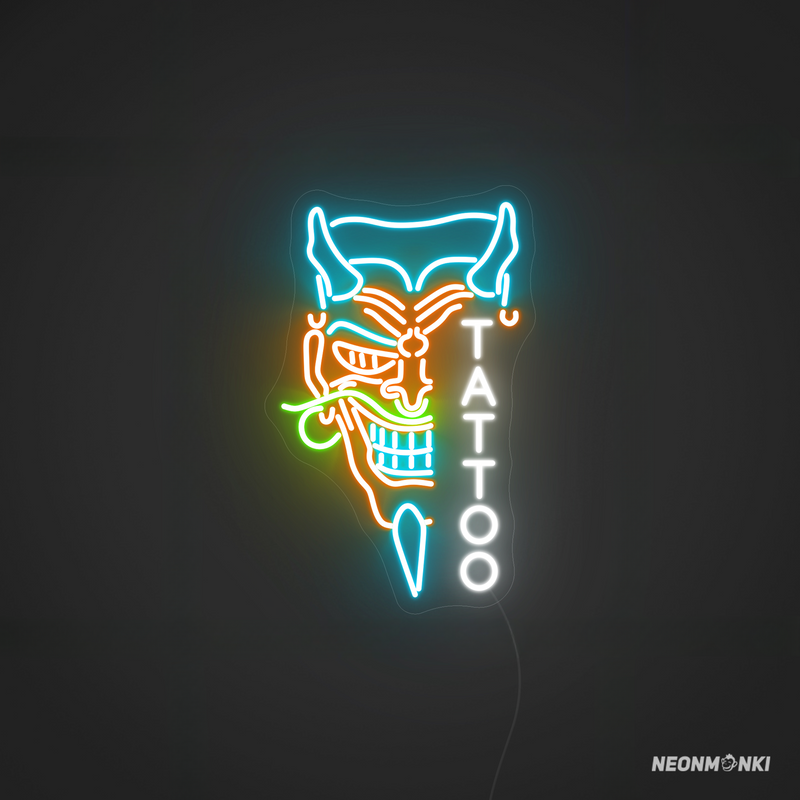 Frech, auffällig und stilvoll – Neon LED „TATTOO Devil“ für Dein Studio
