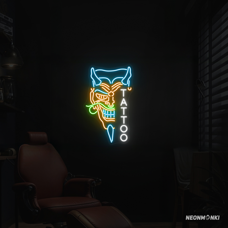 Frech, auffällig und stilvoll – Neon LED „TATTOO Devil“ für Dein Studio