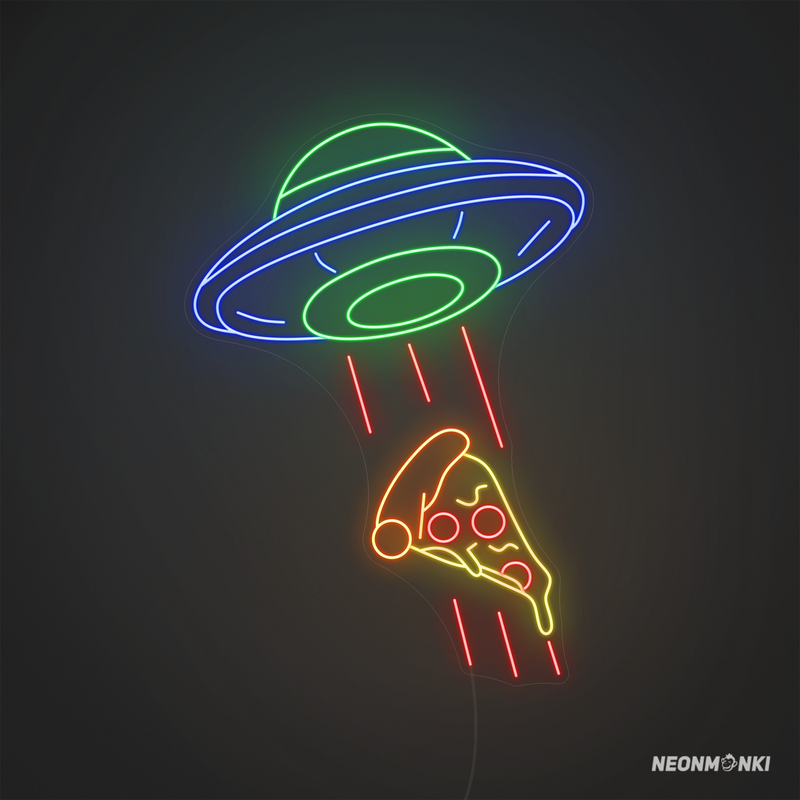 UFO Pizza Neon LED Schild kaufen – von NEONMONKI in deiner Wunschfarbe