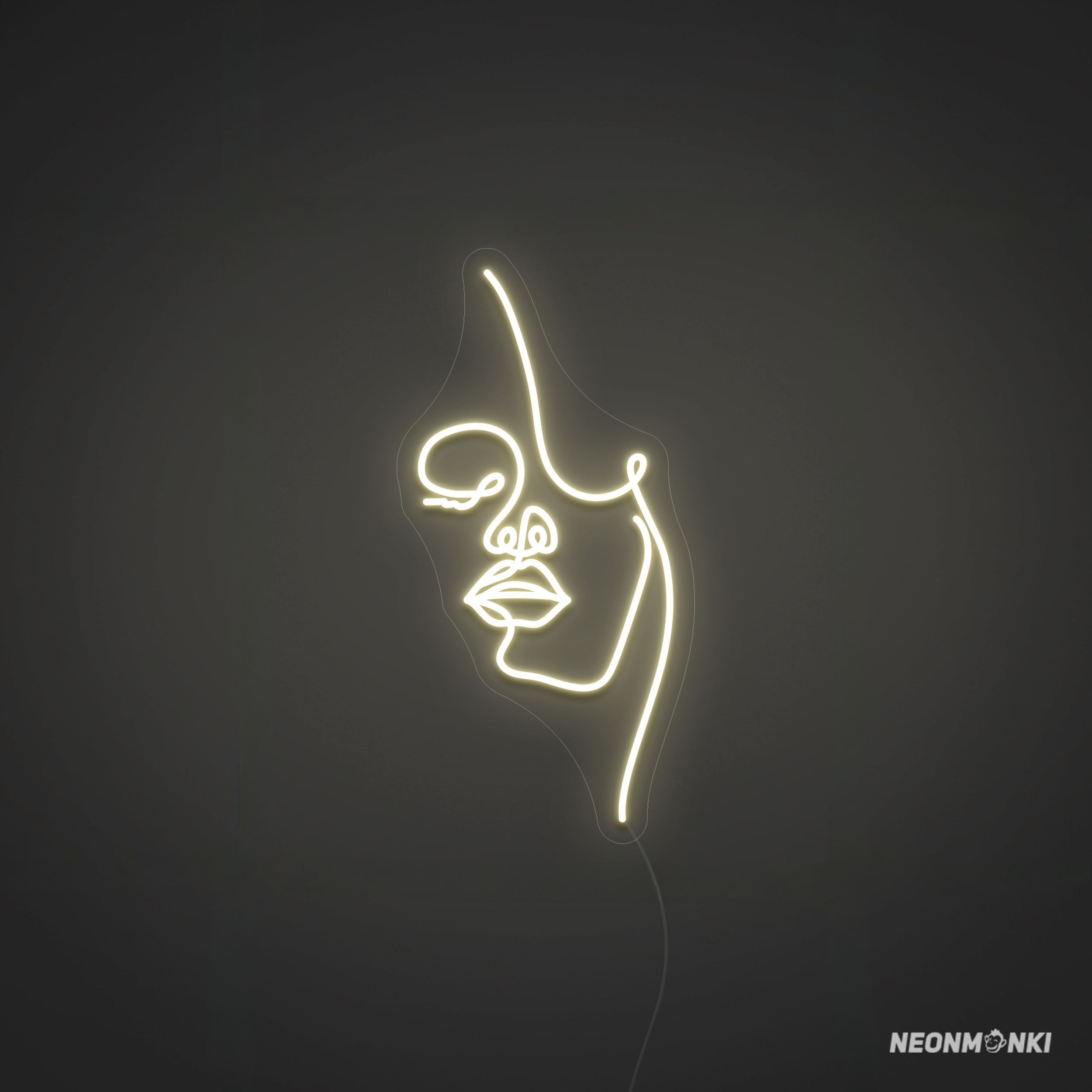 Neon LED Female Face – Handgefertigte Fine Art Neon Licht - NEONMONKI