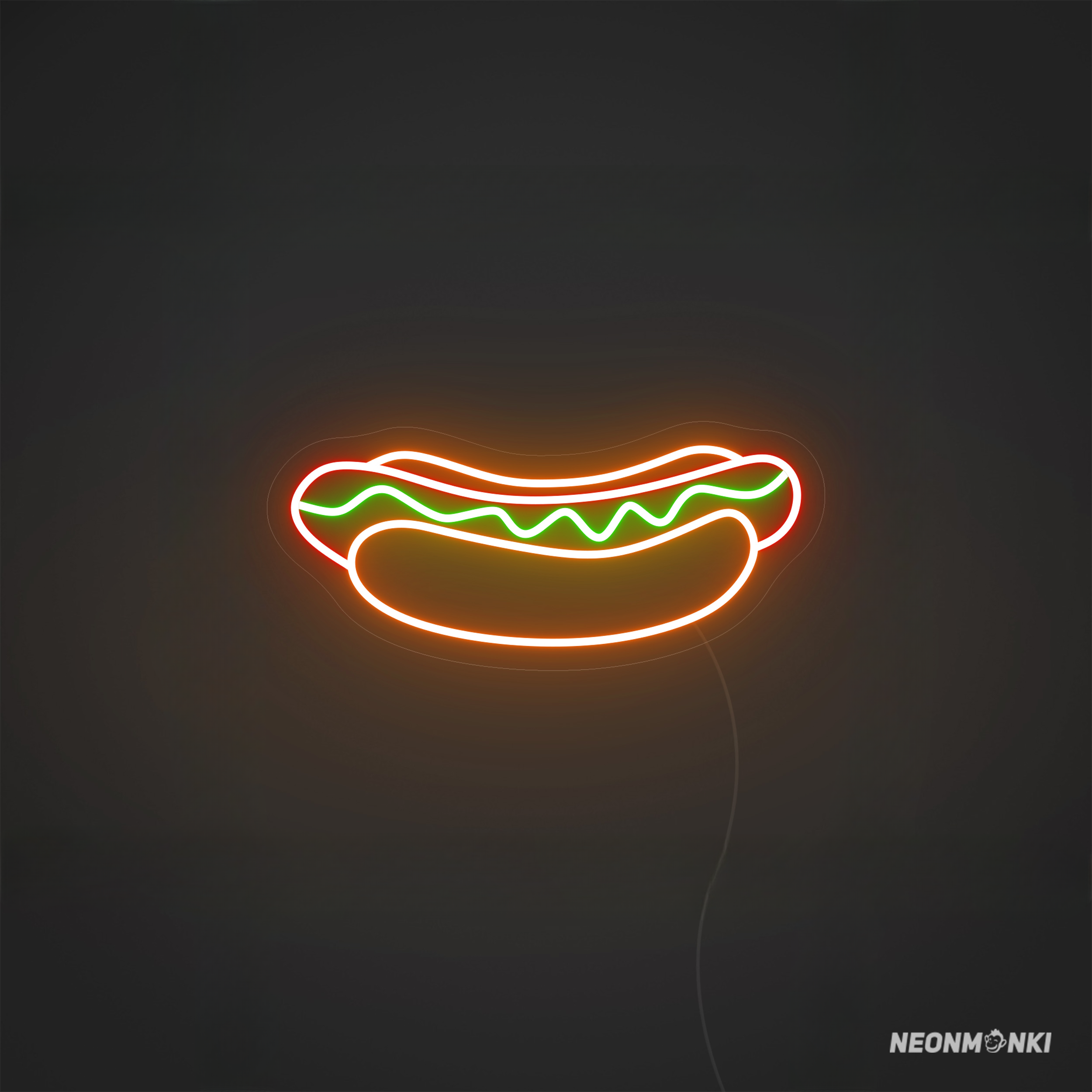 Neon LED Hotdog Leuchtschild für Food-Liebhaber - NEONMONKI