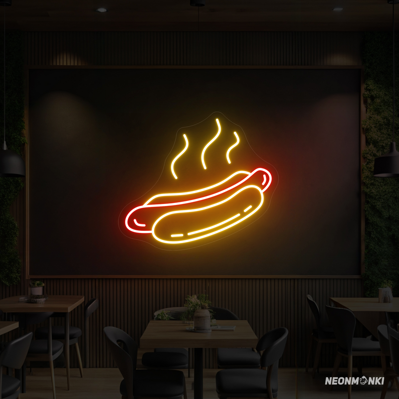 Leuchtschild Hotdog Neon LED Logo für Food-Liebhaber