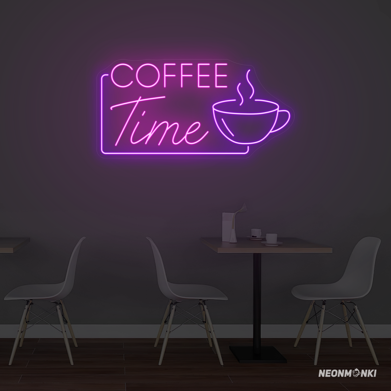 Kaufen Neon Schild personalisiert "Coffee time" Leuchtschild - NEONMONKI