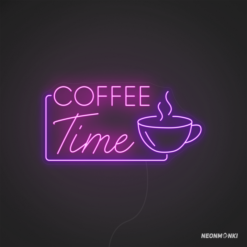 Kaufen Neon Schild personalisiert "Coffee time" Leuchtschild - NEONMONKI