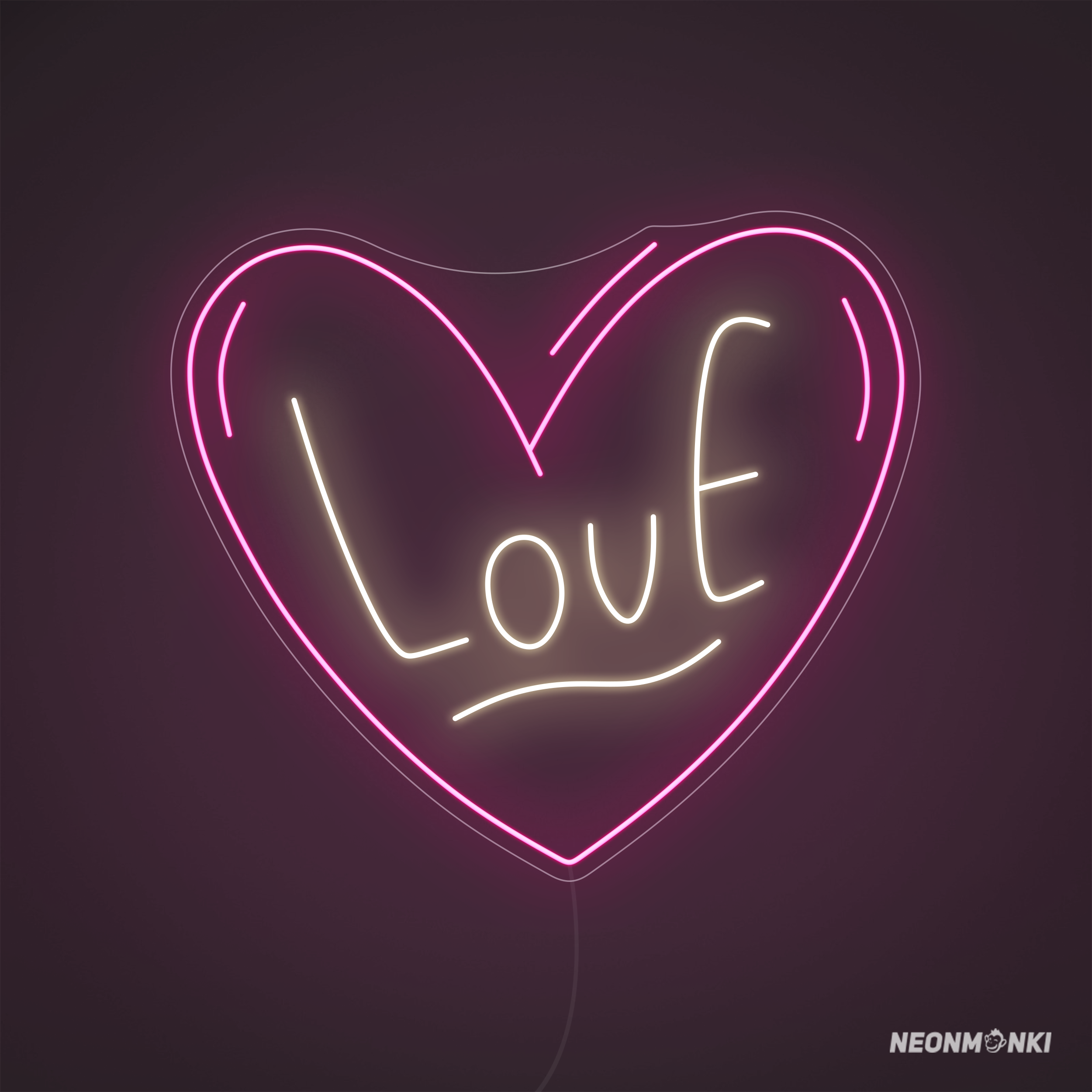 LOVE Neon Herz jetzt kaufen – von NEONMONKI in Pink & mehr Farben