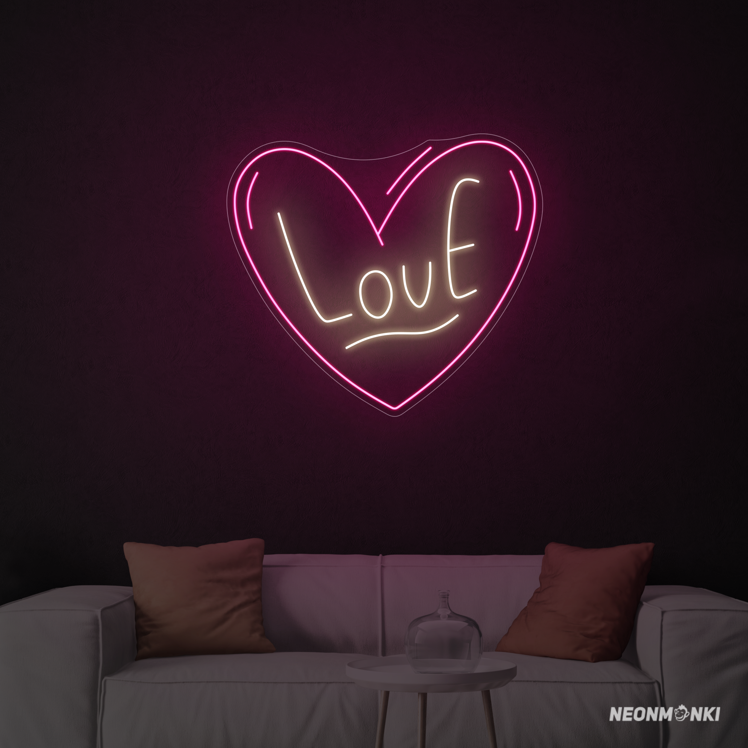 LOVE Neon Herz jetzt kaufen – von NEONMONKI in Pink & mehr Farben