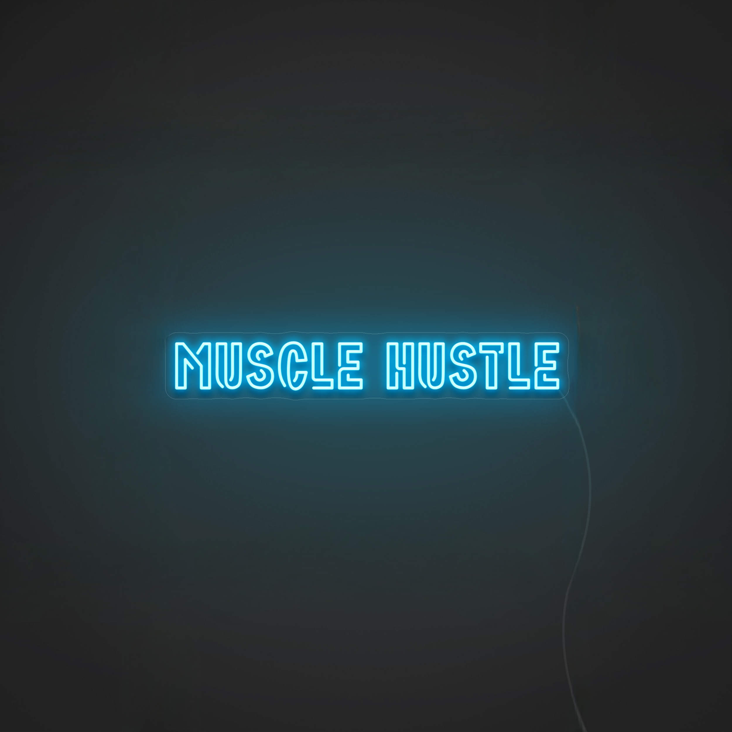 Neon LED Leuchtschild "Muscle Hustle" für Gym Motivation - NEONMONKI