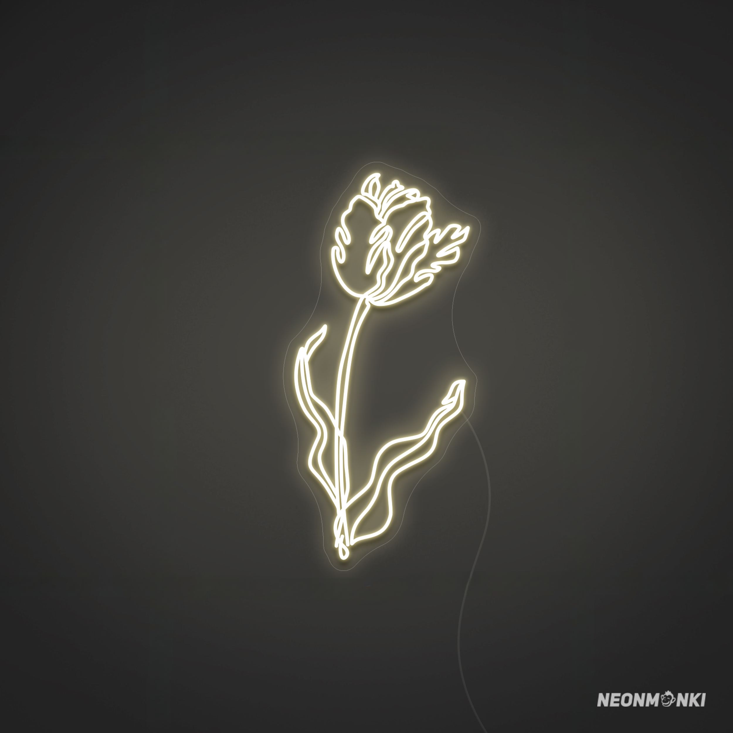 Neon LED Schilder Flower – Elegante Fine Art Neon Licht - NEONMONKI