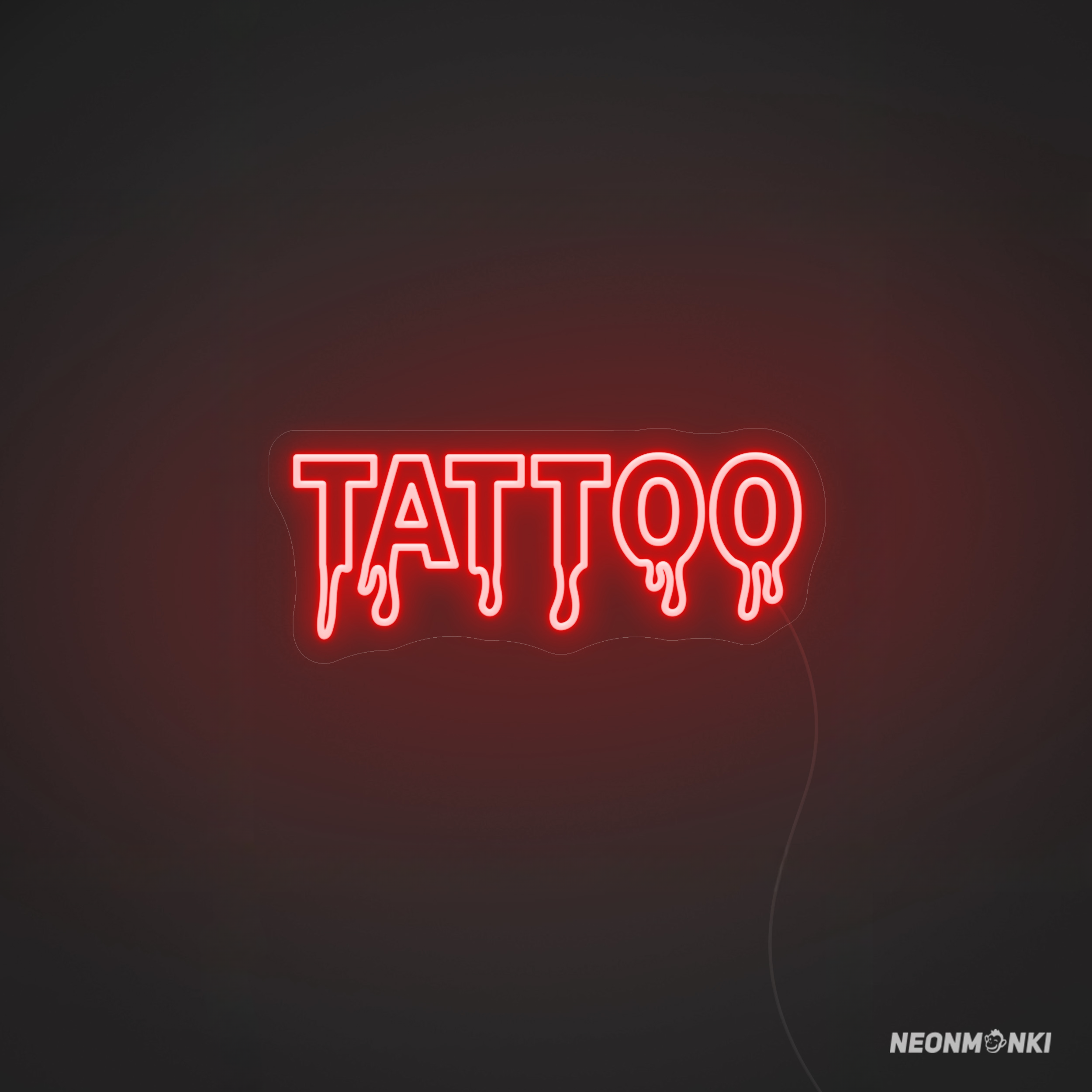 Neon LED "TATTOO" Leuchtschild in Rot – Maximale Sichtbarkeit