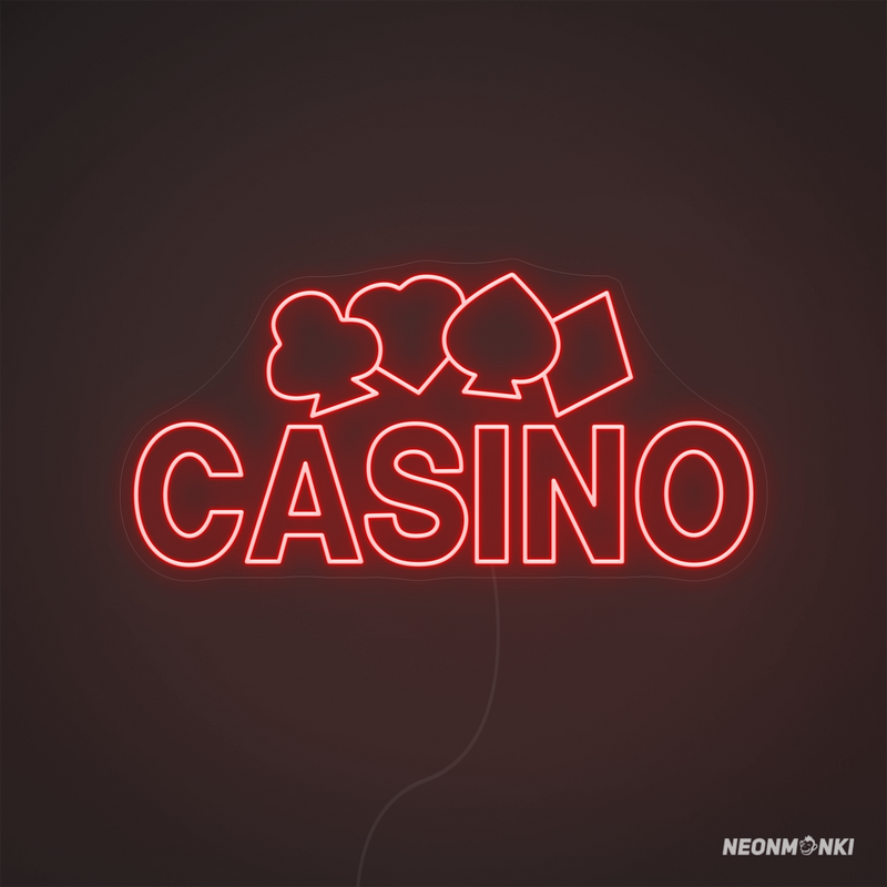 Kartenspiel Neon Schild CASINO – Jetzt bei NEONMONKI bestellen