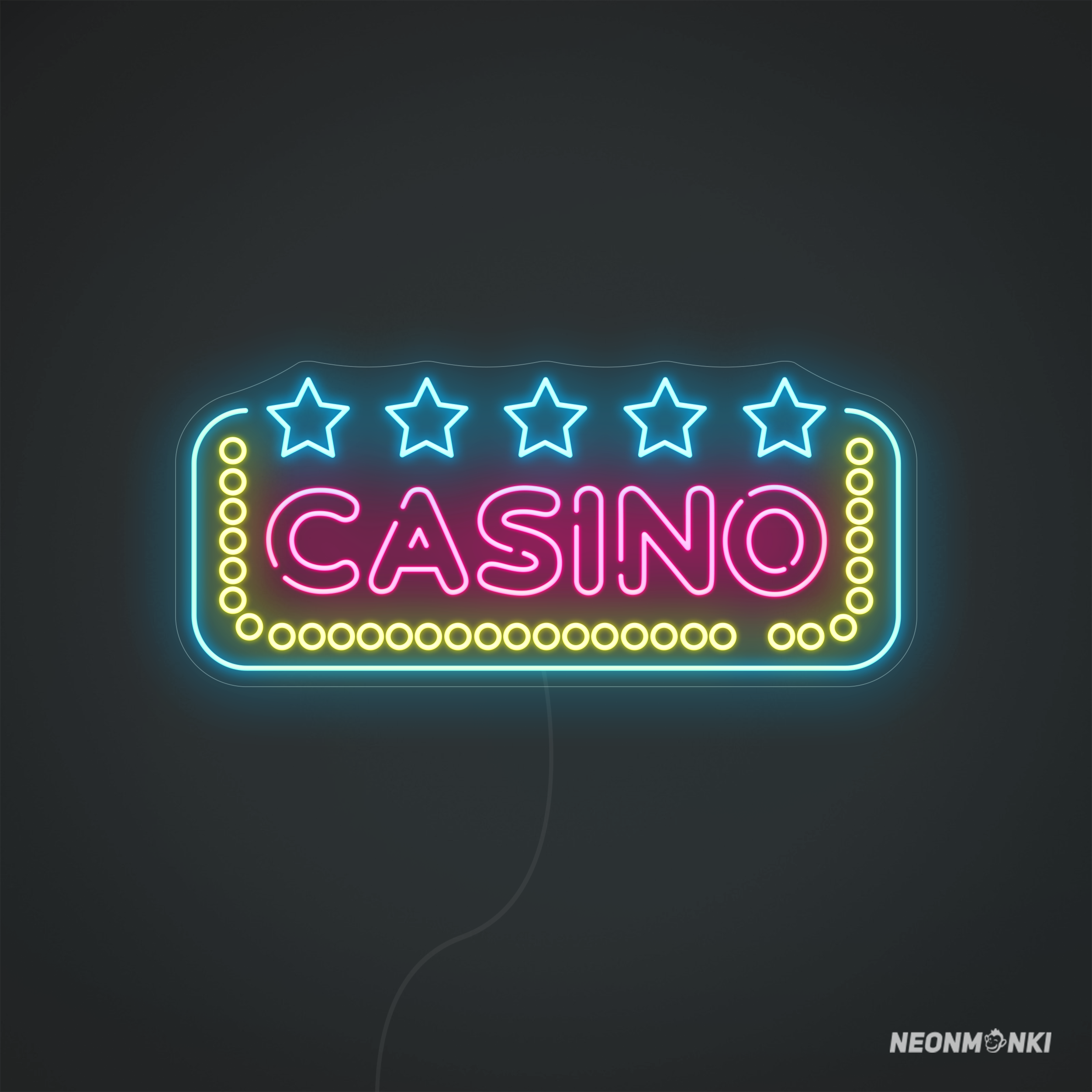 Neon LED CASINO Schrift – Exklusive Leuchte mit Stil von NEONMONKI