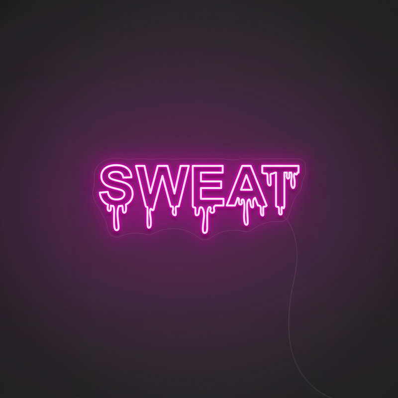 Neon LED Gym Sweat in Pink - Neon Logo Perfekte für Gym