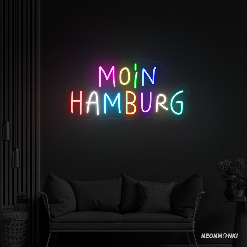 Neon LED „Moin Hamburg“ – Dein stylisches Leuchtschild für echte Hamburg-Vibes
